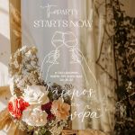 Ταμπέλα Καλωσορίσματος Γάμου με Elegant Fine Lines