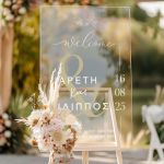 Επιγραφή Γάμου με Γραμμικό Σχέδιο και Κομψές Γραμμές