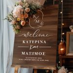 Πινακίδα Καλωσορίσματος Γάμου με Σχέδιο Modern Touch