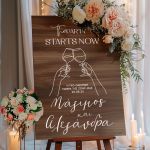 Πινακίδα Καλωσορίσματος Γάμου με Elegant Fine Lines