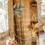 Επιγραφή Καλωσορίσματος Γάμου με Σχέδιο Delicate Lines