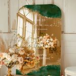 Πινακίδα Διακόσμησης Γάμου με Σχέδιο Warm Welcome