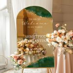 Πινακίδα Διακόσμησης Γάμου με Σχέδιο Warm Welcome