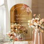 Επιγραφή Καλωσορίσματος Γάμου με Σχέδιο Blooming Floral