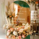 Πινακίδα Διακόσμησης Γάμου με Σχέδιο Warm Welcome
