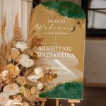 Πινακίδα Διακόσμησης Γάμου με Σχέδιο Warm Welcome