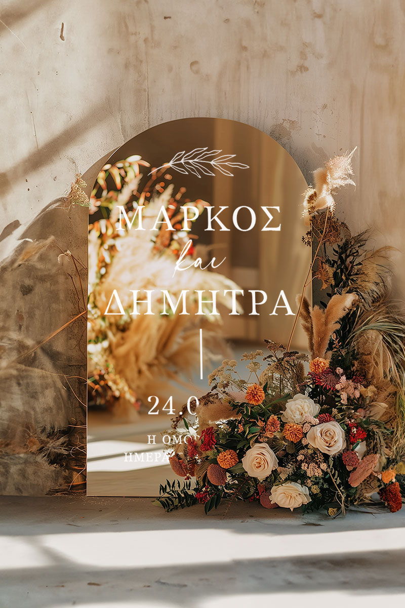 Επιγραφή Καλωσορίσματος Γάμου με Μινιμαλιστική Αισθητική