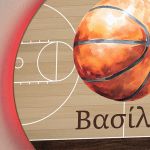 Premium Λαμπάδα με Φωτιστικό Τοίχου και Σχέδιο Basketball