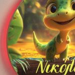 Φωτιστικό Τοίχου με Baby Δεινόσαυρο & Premium Λαμπάδα