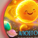 Φωτιστικό Τοίχου Παιδικό με Σχέδιο Διάστημα & Premium Λαμπάδα