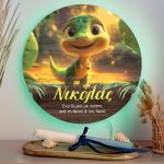 Φωτιστικό Τοίχου με Baby Δεινόσαυρο & Premium Λαμπάδα