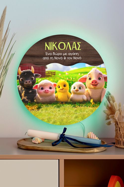 Φωτιστικό Τοίχου για Παιδιά με Ζωάκια & Premium Λαμπάδα