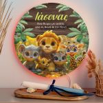 Φωτιστικό Τοίχου Παιδικό με Ζωάκια & Premium Λαμπάδα