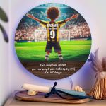 Φωτιστικό Τοίχου με Κιτρινόμαυρη Φανέλα & Premium Λαμπάδα