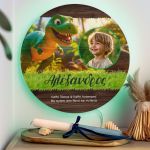 Παιδικό Φωτιστικό Τοίχου με Φωτογραφία & Premium Λαμπάδα