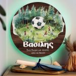 Premium Λαμπάδα με Φωτιστικό Τοίχου και Σχέδιο Ποδοσφαιριστές