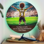 Φωτιστικό Τοίχου με Κιτρινόμαυρη Φανέλα & Premium Λαμπάδα