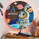 Φωτιστικό Τοίχου για Παιδιά με Αστροναύτη & Premium Λαμπάδα