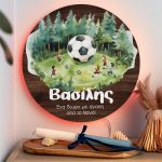 Premium Λαμπάδα με Φωτιστικό Τοίχου και Σχέδιο Ποδοσφαιριστές