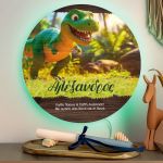 Παιδικό Φωτιστικό Τοίχου με Δεινόσαυρο & Premium Λαμπάδα