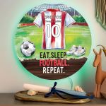 Premium Λαμπάδα με Φωτιστικό Τοίχου και Σχέδιο Κόκκινη Φανέλα