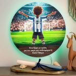 Φωτιστικό Τοίχου με Κυανόλευκη Φανέλα & Premium Λαμπάδα