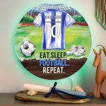 Premium Λαμπάδα με Φωτιστικό Τοίχου και Σχέδιο Μπλε Φανέλα