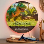 Παιδικό Φωτιστικό Τοίχου με Δεινόσαυρο & Premium Λαμπάδα