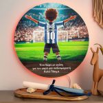 Φωτιστικό Τοίχου με Κυανόλευκη Φανέλα & Premium Λαμπάδα