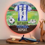 Premium Λαμπάδα με Φωτιστικό Τοίχου και Σχέδιο Μπλε Φανέλα