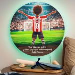 Φωτιστικό Τοίχου με Ερυθρόλευκη Φανέλα & Premium Λαμπάδα