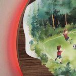 Premium Λαμπάδα με Φωτιστικό Τοίχου και Σχέδιο Ποδοσφαιριστές