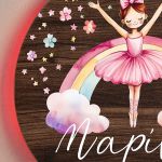 Premium Λαμπάδα με Φωτιστικό Τοίχου και Σχέδιο Χορεύτρια