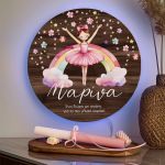 Premium Λαμπάδα με Φωτιστικό Τοίχου και Σχέδιο Χορεύτρια