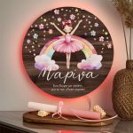 Premium Λαμπάδα με Φωτιστικό Τοίχου και Σχέδιο Χορεύτρια