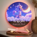 Παιδικό Φωτιστικό Τοίχου με Μονόκερο & Premium Λαμπάδα