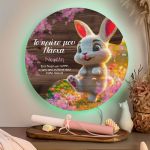 Παιδικό Φωτιστικό Τοίχου με Λαγουδάκι & Premium Λαμπάδα