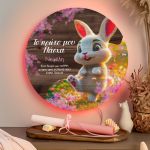 Παιδικό Φωτιστικό Τοίχου με Λαγουδάκι & Premium Λαμπάδα