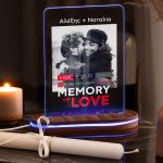 Φωτιστικό με Φωτογραφία & Premium Λαμπάδα, Δώρο για Ζευγάρι