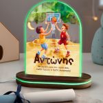 Φωτιστικό Led με Premium Λαμπάδα και Σχέδιο Μπασκετμπολίστες