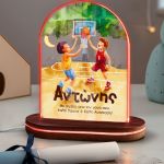 Φωτιστικό Led με Premium Λαμπάδα και Σχέδιο Μπασκετμπολίστες