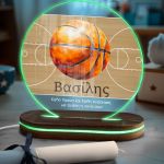 Φωτιστικό Led με Premium Λαμπάδα και Σχέδιο Γήπεδο Μπάσκετ