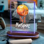 Φωτιστικό Led με Premium Λαμπάδα και Σχέδιο Μπάσκετ