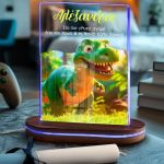 Παιδικό Φωτιστικό Led με Σχέδιο Δεινόσαυρο & Premium Λαμπάδα