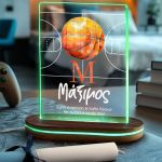 Φωτιστικό Led με Premium Λαμπάδα και Σχέδιο Μπάσκετ