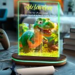 Παιδικό Φωτιστικό Led με Σχέδιο Δεινόσαυρο & Premium Λαμπάδα