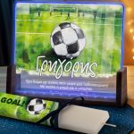 Φωτιστικό Οριζόντιο με Σχέδιο Ποδόσφαιρο και Premium Λαμπάδα
