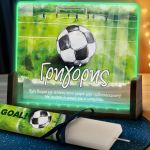 Φωτιστικό Οριζόντιο με Σχέδιο Ποδόσφαιρο και Premium Λαμπάδα