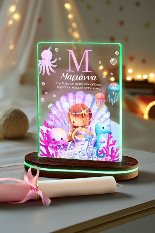Φωτιστικό Led με Premium Λαμπάδα και Σχέδιο Γοργόνα