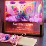 Φωτιστικό Οριζόντιο με Σχέδιο Πεταλούδα και Premium Λαμπάδα